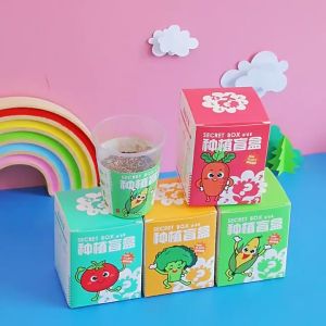 Menanam kotak buta pasu🌹种植盆栽盲盒DIY Kindergarten Secret Box Plant Blind Box儿童植物花卉种子Small Potting Plant Toys小礼品创意桌面摆件Indoor Vegetable Flower Seed Education Gift