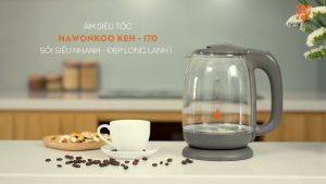 Ấm siêu tốc HAWONKOO KEH-170 17 Lít 2200W Hàng Chính Hãng Bảo Hành 12 Tháng - Thương Hiệu Hàn Quốc