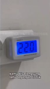 Voltmeter Digital Portabel AC 110-300V EU Plug Warna Putih untuk Pemeliharaan Kelistrikan