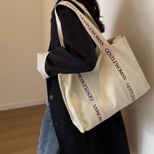 gentlewoman large capacity canvas bag tote bag
