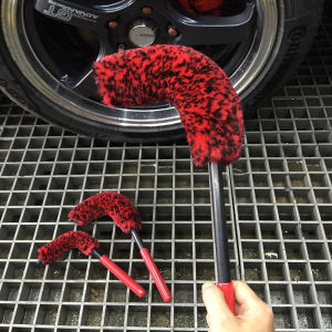 Car Hub Cleaning Wheel Woolies Plush Soft Wheel Cleaning Brush Bendable Detailing Brushes Automotive Care Accessories