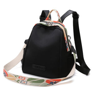 Lightweight Commuter Womens Backpack Crossbody Bag Travel Maternity Bag Soft Handle Zipper Closure Oxford Cloth Fabric
