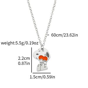 Bandai | Snoopy Cartoon Creative Kawaii Necklace for Men and Women Best Friend Parent-child Style Sweater Chain