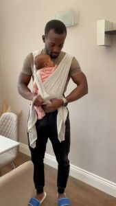 Koala Babycare Koala Cuddle Band Light Grey | Baby Carrier Wrap Ergonomic Adjustable Front Travel Newborn New Born Infant 0 6 12 Month Carier Kain