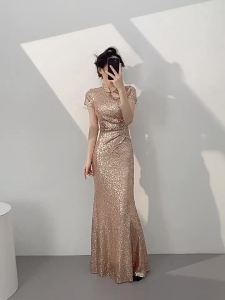 Elegant Banquet Party Dress 2026 New Design Mermaid Sequin Gown