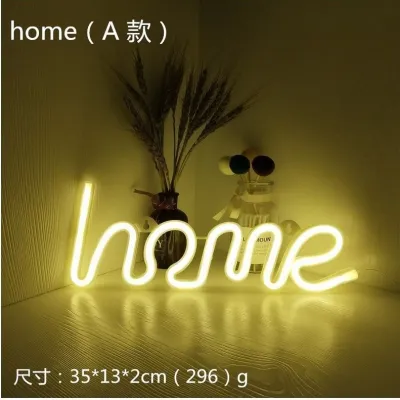 ไฟนีออนแต่งห้อง ไฟนีออน LED ป้ายไฟนีออน ไฟติดผนังในห้องนอน ใช้ได้ทั้งถ่านและ USB