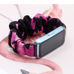 Beautiful Scrunchie Strap for Huawei Band 10/9/8 Smartwatch Band Bracelet Replacement Nylon Stretchy Wristband for Girls Women