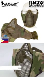 RAGON WOSPORT Paintball Breathable Protective Tactical Half Face Mask Metal Mesh Hunting Army Mask