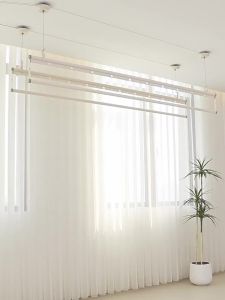 Hotata | Crank Lift Balcony Multi-Hole Aluminum Drying Rack
