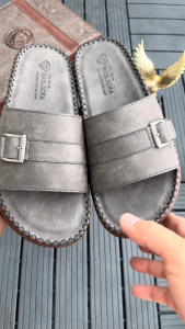 Dép Da Nam Cao Cấp – Đế Cao Su Đúc Nguyên Khối May Tay Thủ Công - S801