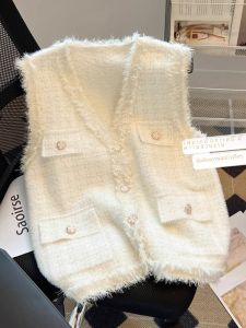 Big Sale Leak-Picking ~ Counter Withdrawal Export Spring & Fall Classic Style Vest Womens Vest Woven Vest Cardigan Tops Tide