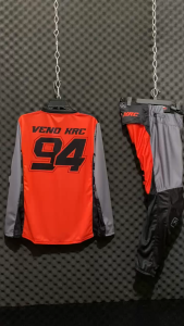 JERSEY SET SEMI CUSTOM JERSET BAJU TRAIL MOTOCROSS ADVENTURE TRABAS GRASSTRACK (CELANA STRECH)