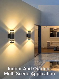 CANMEIJIA LED Wall Lamp Outdoor IP65 Waterproof Wall Light Replaceable E27 Bulbs AC220V Christmas Decorative Sconces for Garden Gate Yard Balcony Courtyard Porch Light