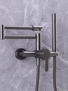 AZOS | Foldable Extendable Rotatable Wall-mounted Bath Faucet and Shower Head Set