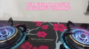 KOMPOR TANAM KACA 2 TUNGKU NIKO SERI SAKURA/KOMPOR TANAM KACA 2 TUNGKU MOTIF BUNGA SAKURA/KOMPOR TANAM KACA 2 TUNGKU ANTI PECAH /KOMPOR TANAM KACA 2 TUNGKU ANTI LEDAK/KOMPOR TANAM 2 TUNGKU KACA PALING MURAH PAKET LENGKAP PLUS REGULATOR SELANG TERMURAH ORI