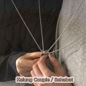 Zaman Now - Kalung Couple Fashion 2 Pcs / Kalung Couple Magnet / Kalung Pasangan Pria & Wanita / Kalung Best Friend / Bracelet Couple Magnet
