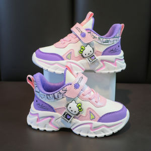 ABCkings Kids Sports Shoes Leather Surface Waterproof Soft Bottom Casual All-Match Running Mesh Shoes for Girls Spring Autumn