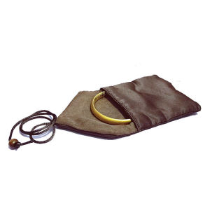 Traditional Method Gold Passing Hand Jewelry Bag Yellow Gold Bracelet Ornament Buddha Beads Candle Script Plate Beads Storage Cloth Bag