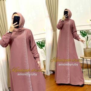 GAMIS KHADIJAH/GAMIS DOUBLE LAYERED/amore by ruby