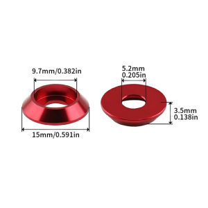 5pcs/10pcs Aluminum Round Washer M3 M4 M5 M6 M8 Colourful Aluminum Cup Head Washer for Button Head Screw Bolts