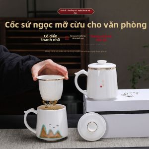 Cốc Lọc Tách Nước Trà Có Nắp