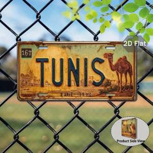 CIFBUY Retro Tunisian Camel City Aluminum Wall Art Waterproof Durable Metal Sign for Home Garage Man Cave Decor