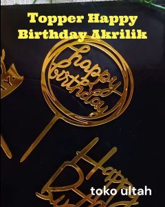 [10pcs] Toper Tusuk HBD Akrilik untuk Hiasan Kue Ulang Tahun (Acrylic Happy Birthday Cake Topper)