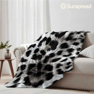 Beast Kingdom | Fluffy Zebra Fur Texture Soft Warm Flannel Blanket Lightweight Cozy Christmas Halloween Home Decor Room