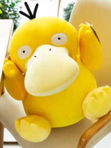 Psyduck Figurine Doll Little Yellow Duck Stuffed Toy Sleeping Ragdoll Bed Pillow Birthday Gift for Girl