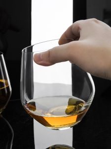 Bohemian Crystal Glass Whiskey Cup Simple Home Use Hard Liquor Cup Juice Cup Nordic Style 301mL-400mL Capacity Tumbler