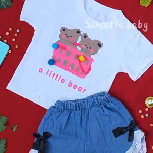 Baju Anak Perempuan 1Set Baju Bayi Perempuan Stelan Bayi Setelan 0-4tahun