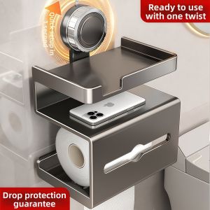 MIVOFIVO | Suction Cup Toilet Paper Holder Wall-Mounted Bathroom