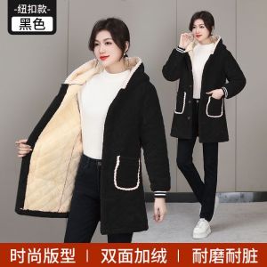 Áo Khoác Vải Cotton Dày Dặn Mùa Đông Cho Nữ Áo Chống Thấm Nước Dài Tay Làm Việc Trong Nhà Bếp Áo Khoác Ngoài Ấm Áp