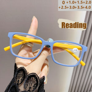 Colorful Anti-blue Light Reading Glasses Trendy Women Trendy Personality Fashionable Glasses Frame Elderly Reading Glasses 6902