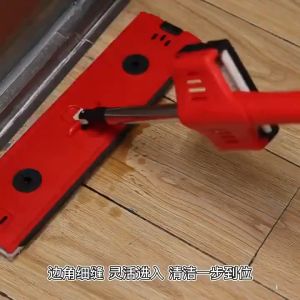 Leave-in flat mop Retractable and foldable rectangular mop Unsupported rotating mop holder Ultra-thin wet and dry use
