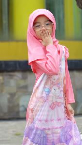CF Kids Gamis Anak Perempuan Printing Set Hijab