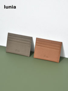 สไตล์ฝรั่งเศสหนังปาล์มพิมพ์ Epsom Card Holder สําหรับผู้ชายและผู้หญิง Ultra-Thin Bifold กระเป๋าสตางค์หนังแท้ Ins คู่ของขวัญ