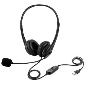 [VOS] Universal Stereo Headphone Lightweight USB Wired Headsets Clear Call Microphone Chatting Headphones for Computer Laptop
