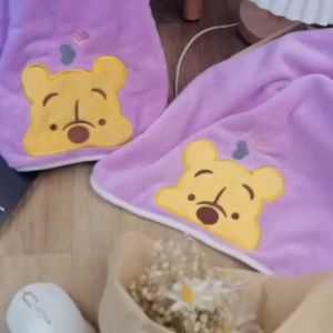 Winnie The Pooh Towel Bath Cartoon Embroidered Fleece Cover Soft Absorbent Couple Face Towel Household Tuala Bayi