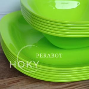 PAKET ISI 12 PCS PIRING PERSEGI CAMPUR MANGKUK PERSEGI HARMONIS TERLARIS