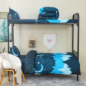 Student Dormitory Single 3 PCs Set Bed All Cotton Pure Cotton Bed Sheets Quilt Cover Quilt Bedding Set Four-Piece Set Six-Eight