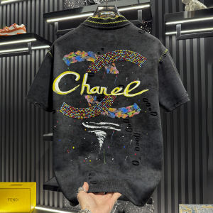 FGD | Graffiti Drill T-shirt Lightweight and Luxury Ripped