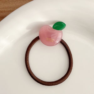 ที่คาดผมรูปแอปเปิ้ลสีแดงสไตล์ฝรั่งเศสสําหรับเครื่องประดับผมหางสูงแก่จากเกาหลีแท็กทองฝรั่งเศส