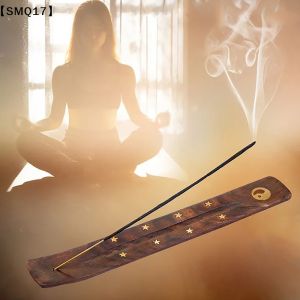 Natural Wooden Incense Stick Holder Ash Catcher Burner Incense Stand Rack Incense Base Aromatherapy Plate Home Decoration【SMQ】