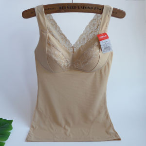 Slimming Underwear Womens Thin Integrated Chest Support Bra Vest Large Size Fat MM Abdomen Control Beauty Body Shaper Vest