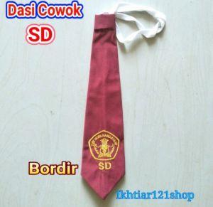Dasi SD Bordir cewek/cowok murah dasi sablon bordir dasar