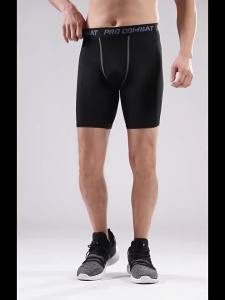 Men Sports Leggings Fitness Elastic Compression Tights Drying Quick Size Fitness Plus Pants Running Training Stretch Shorts