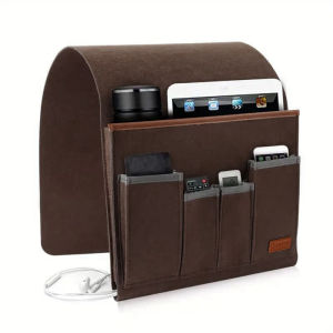 Household Armchair Caddy Felt Couch Recliner Armrest Organizer for Magazine Tablet Cell Phone Remote Control Hanging Storage Bag
