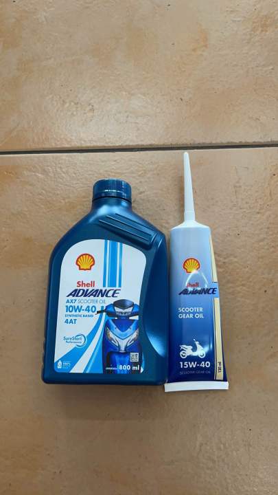 AUTHENTIC New DESIGN! Shell Advance AX7 10W-40 800mL + FREE Gear Oil ...