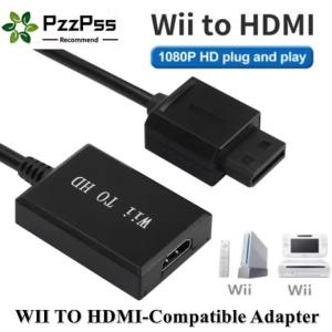 HD 1080p Wii To HDMI-compatible Converter Adapter Full HD 1080p 720p Wii to HDMI Audio Video Cable For PC HDTV Monitor Display